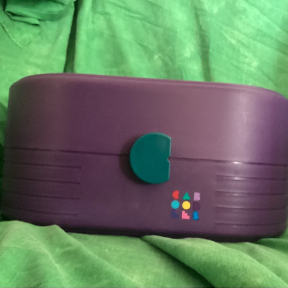 80s-90s Like NEW Vintage Made in USA Caboodles Plum Organizer with Teal Accent